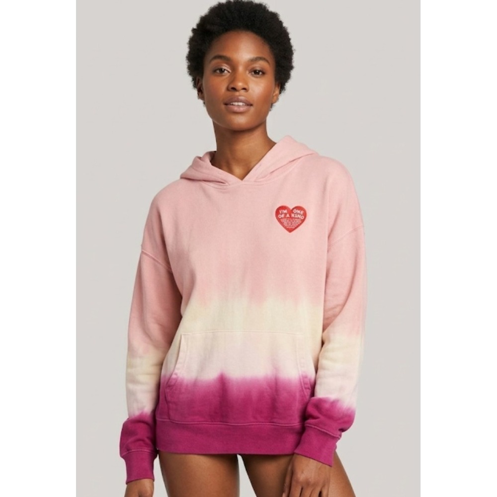 NWT WILDFOX tie dye hoodie pink tones tie dye ombre‎ XS women's boho 38101